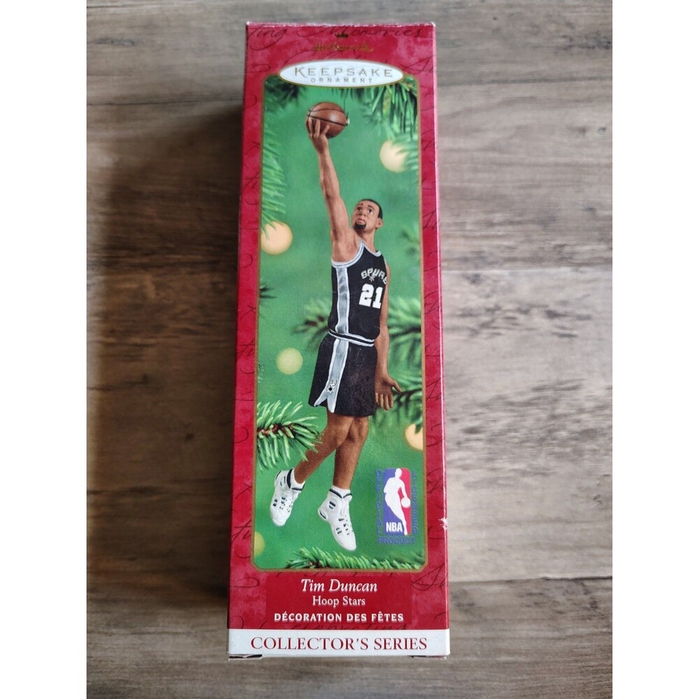 2001 Hallmark Keepsake Ornament Tim Duncan NBA Basketball Collectible #7 Vtg
